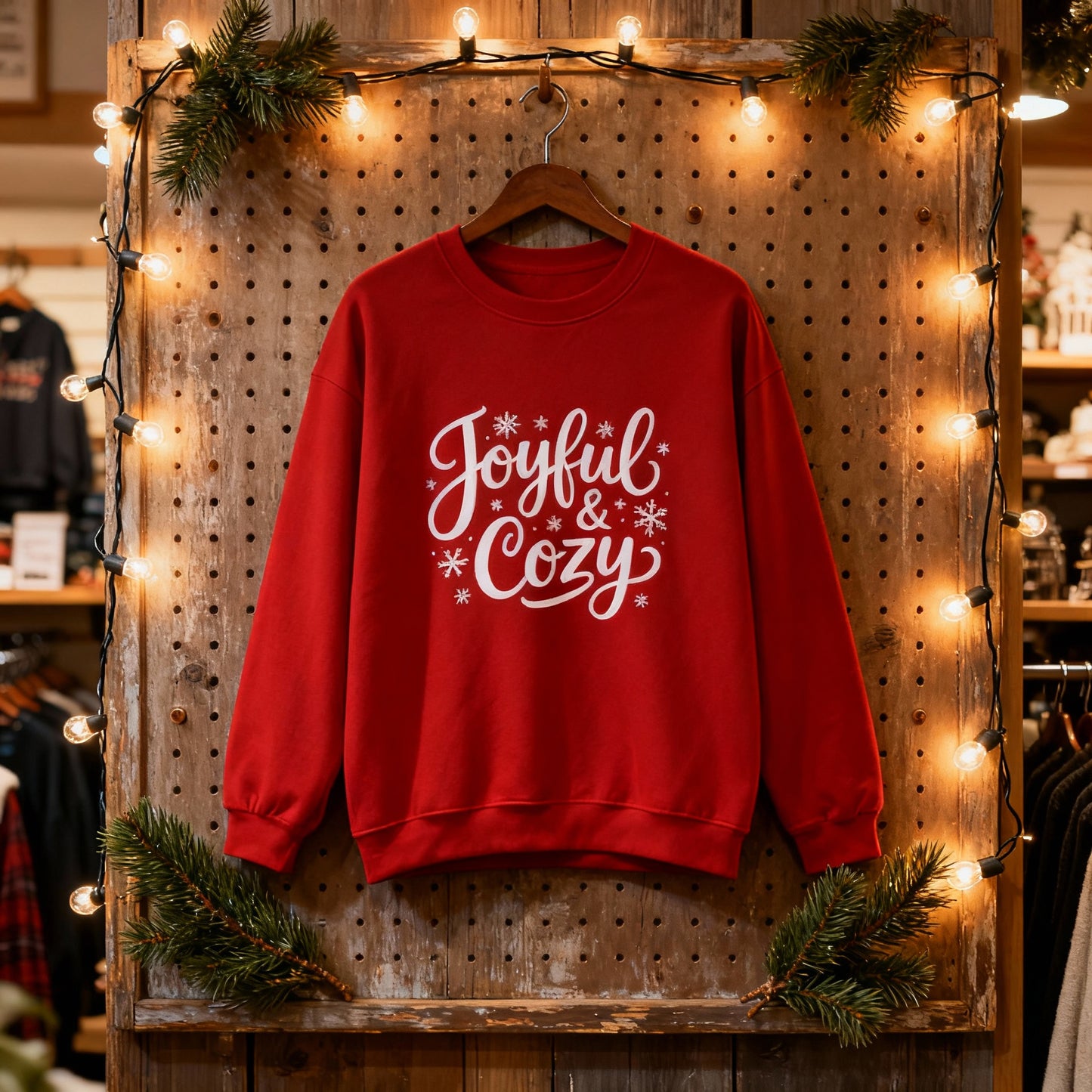 Joyful & Cozy Christmas Sweatshirt – Holiday Crewneck