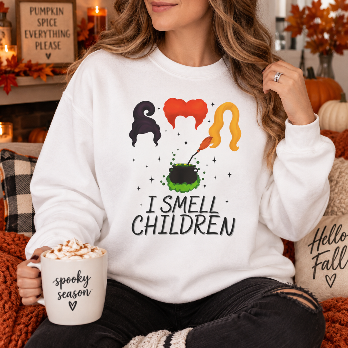 I Smell Children Halloween Sweatshirt – Unisex Heavy Cotton Pullover