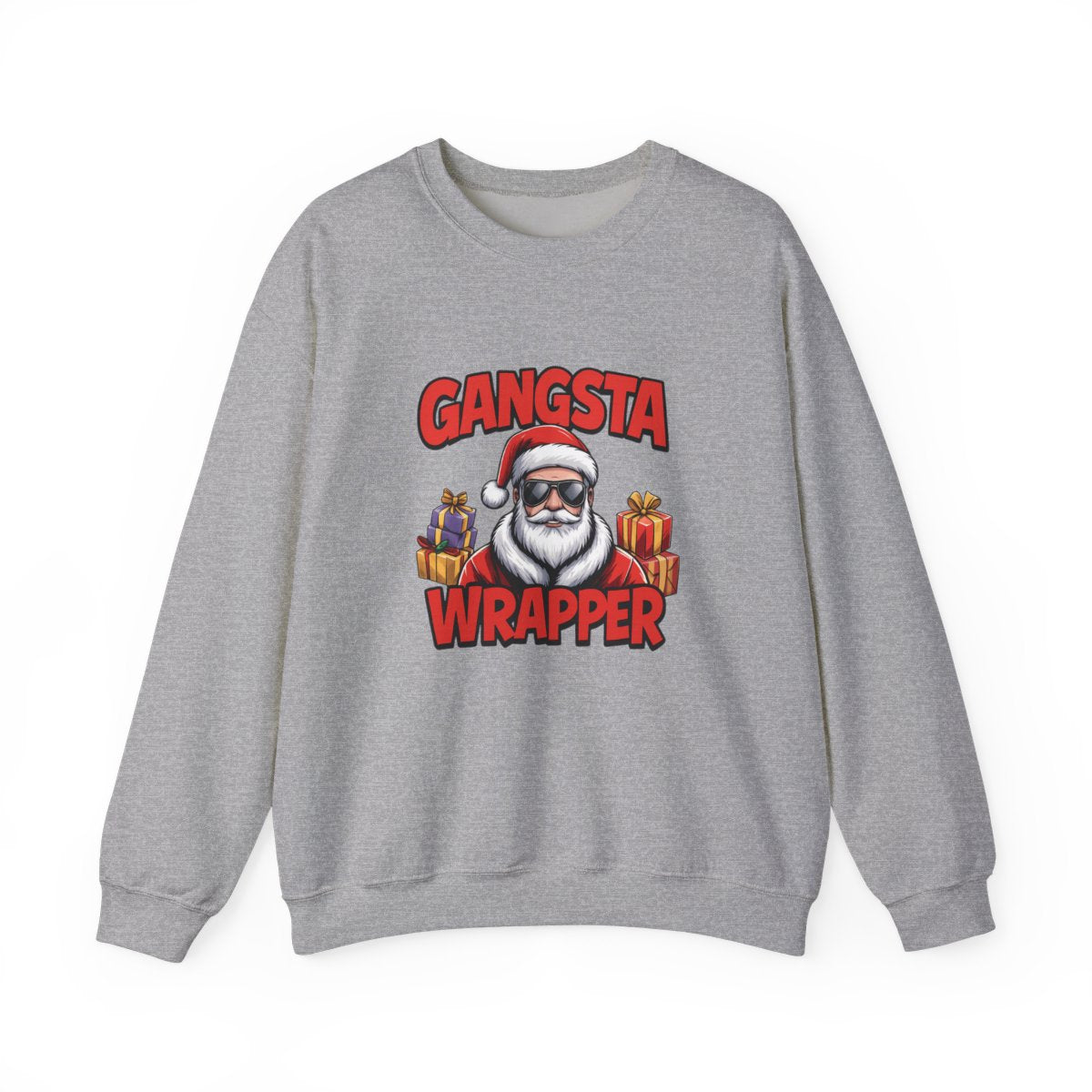 Gangsta Wrapper Christmas Sweatshirt – Funny Santa Crewneck