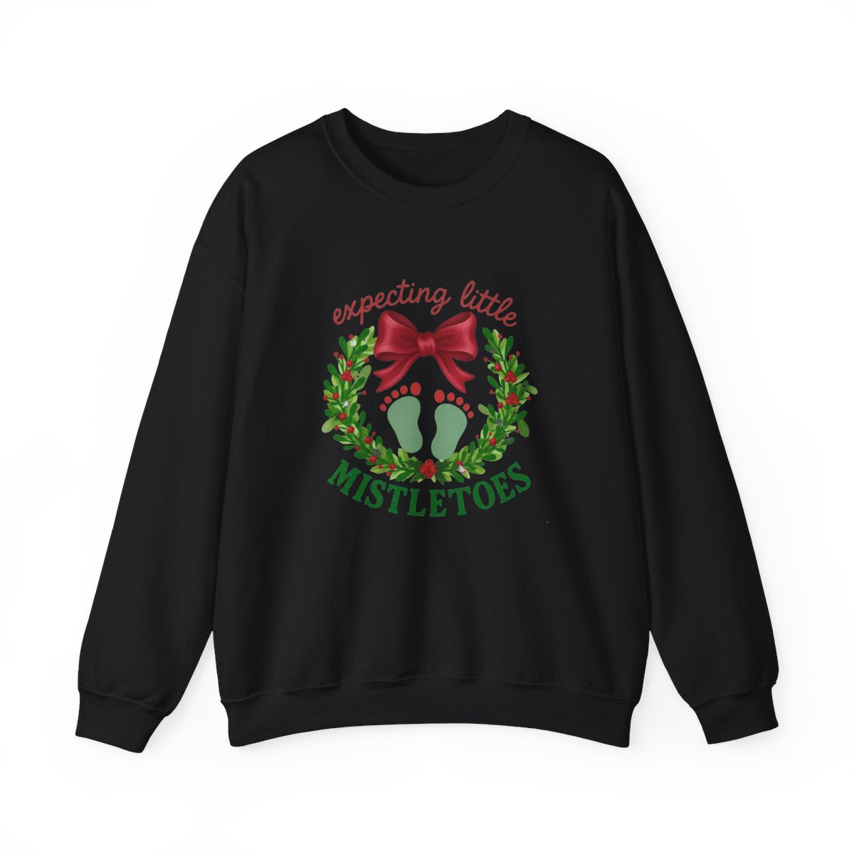 Expecting Little Mistletoes Sweatshirt – Christmas Pregnancy Crewneck