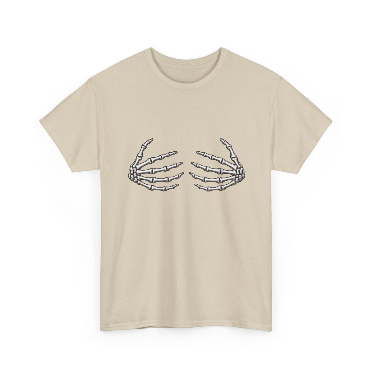 Skeleton Hands Graphic Tee — Halloween Spooky Chest Print T-Shirt