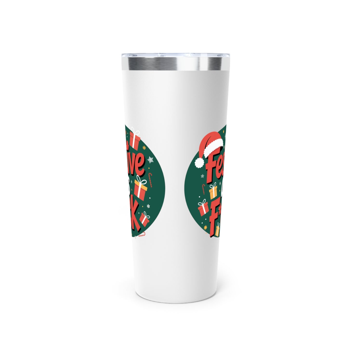 Festive as F*ck 22oz Stainless Tumbler – Funny Christmas Cup