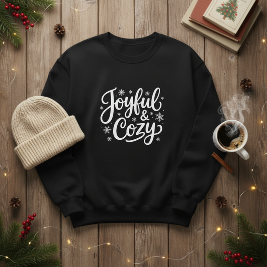 Joyful & Cozy Christmas Sweatshirt – Holiday Crewneck