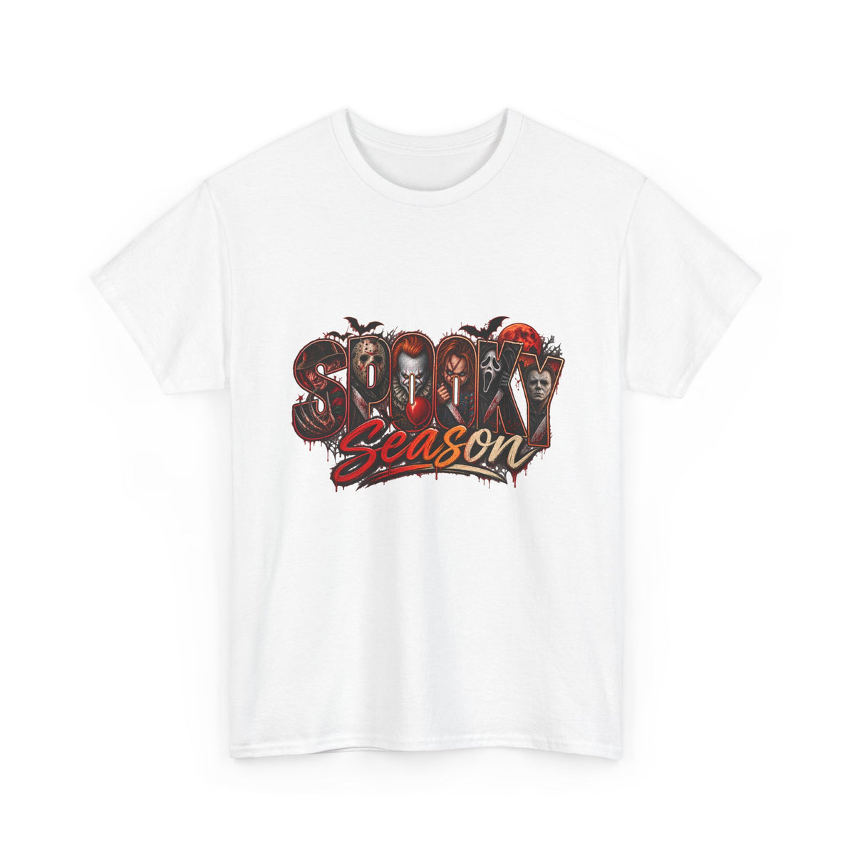 Horror Icons "Season" T-Shirt — Vintage Halloween Movie Villains Tee