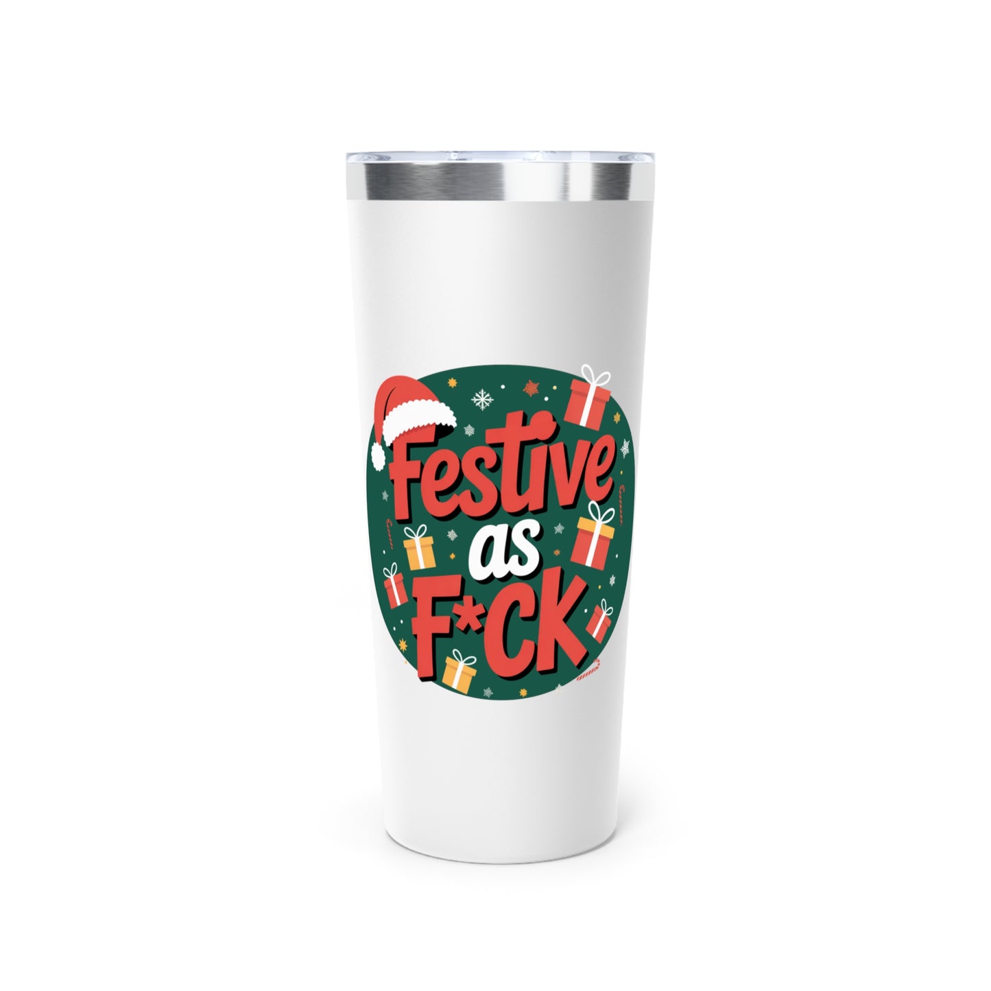 Festive as F*ck 22oz Stainless Tumbler – Funny Christmas Cup