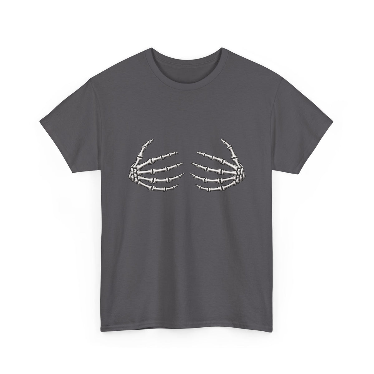 Skeleton Hands Graphic Tee — Halloween Spooky Chest Print T-Shirt