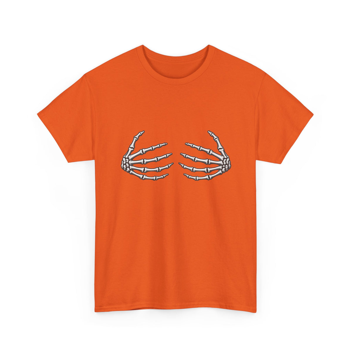 Skeleton Hands Graphic Tee — Halloween Spooky Chest Print T-Shirt