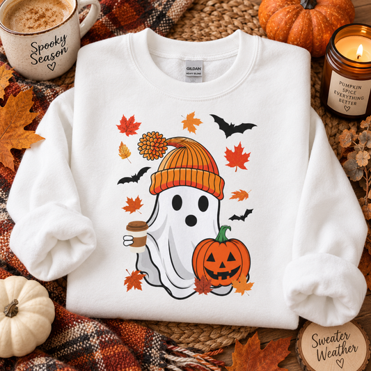 Cute Halloween Ghost Sweatshirt – Crewneck