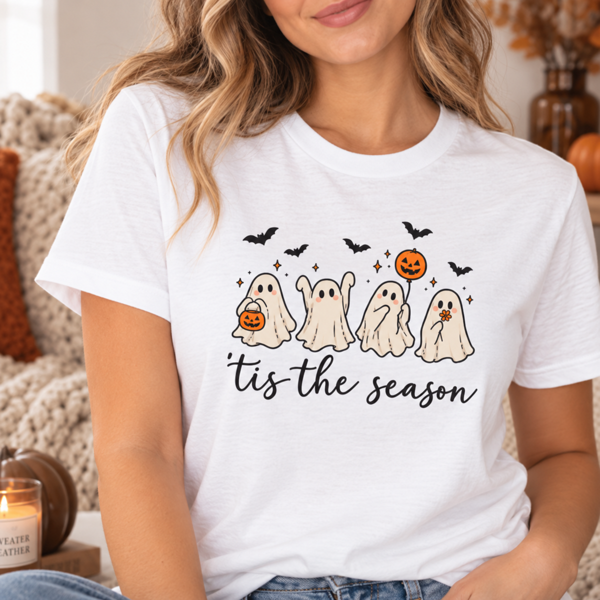 Halloween Ghosts T-Shirt — "’tis the season" Cute Spooky Tee