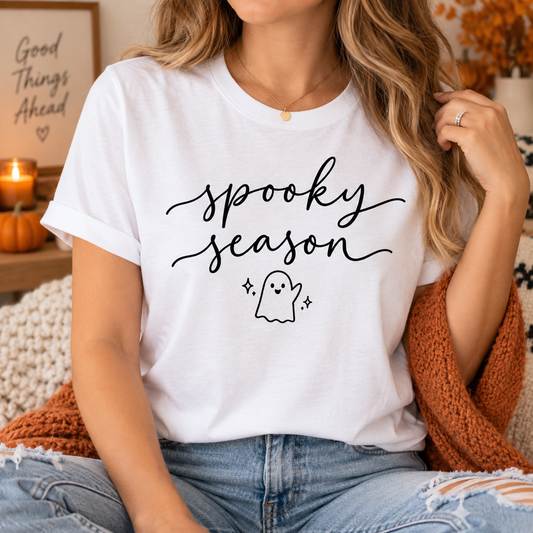 Spooky Season Tee – Cute Ghost Halloween T-Shirt