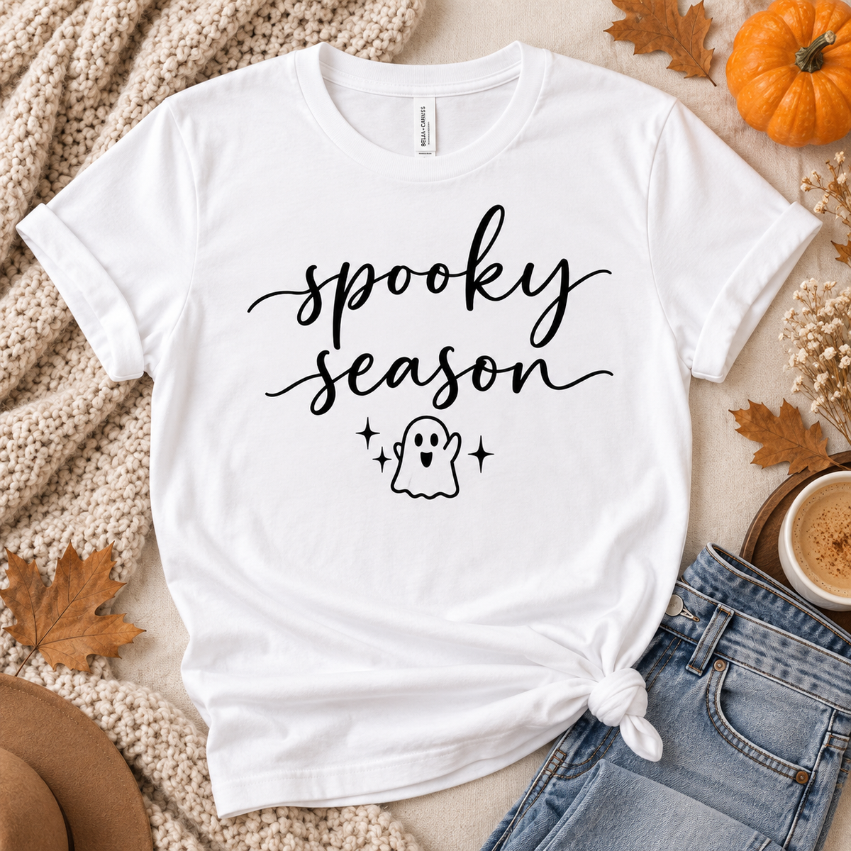 Spooky Season Tee – Cute Ghost Halloween T-Shirt