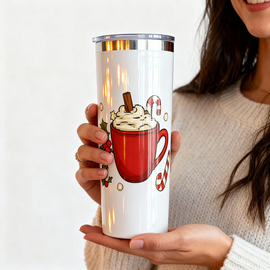 Cup of Cheer 22oz Tumbler – Cozy Hot Cocoa Christmas Cup