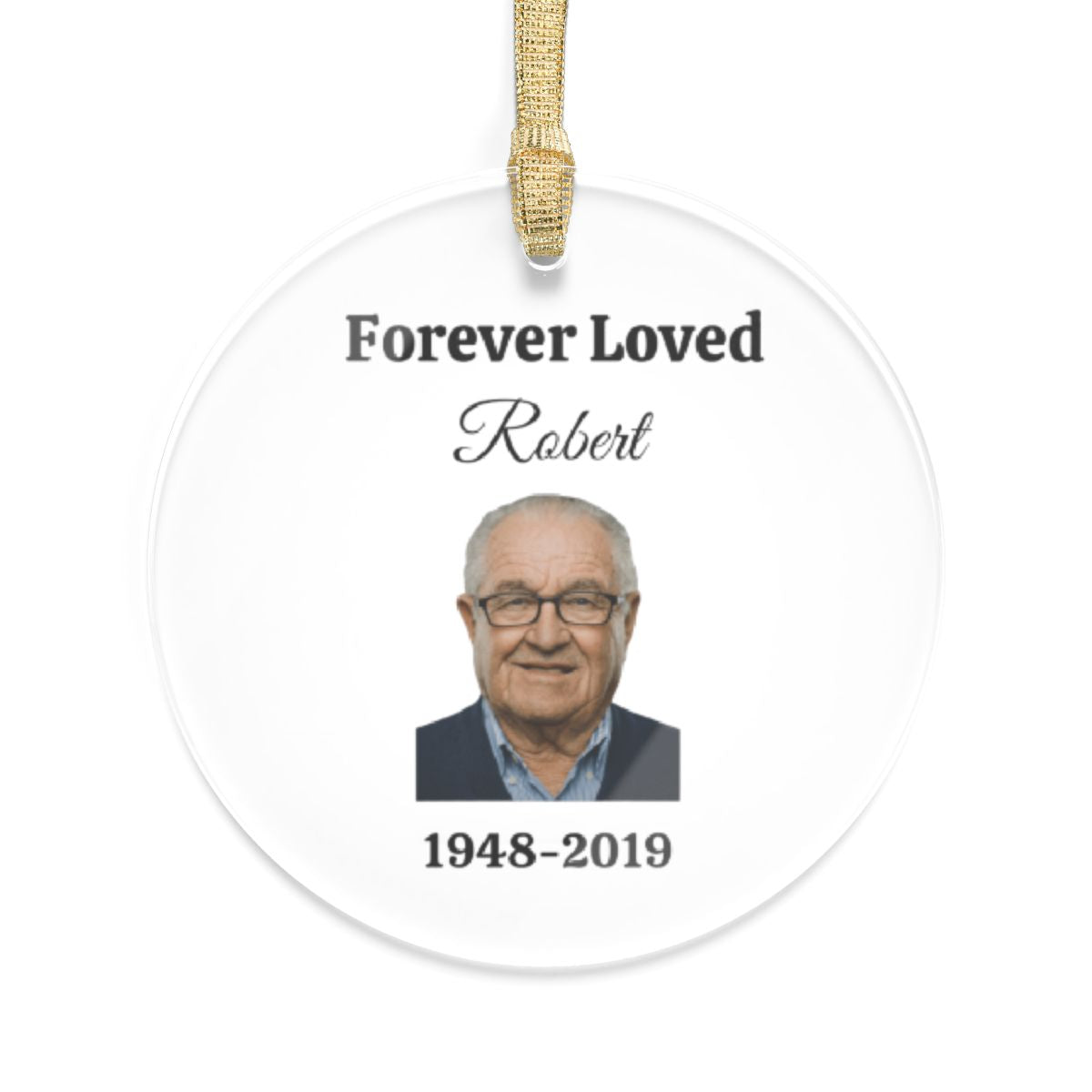 Custom Memorial Ornament – Personalized Photo Remembrance Keepsake