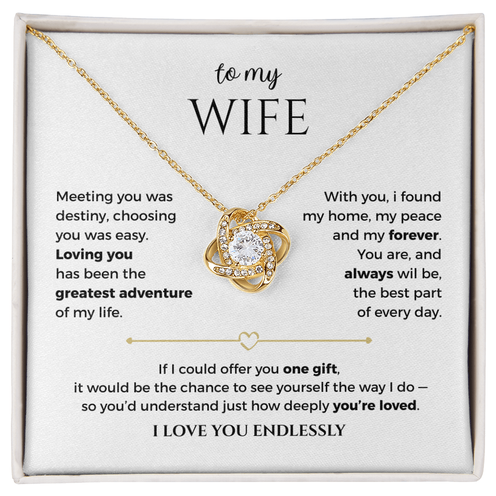 To My Wife — Love Knot Necklace
