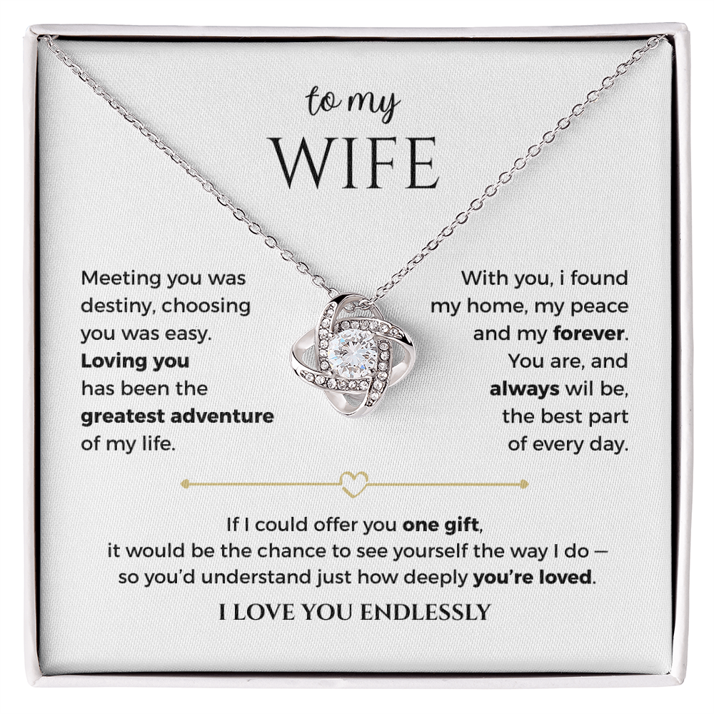 To My Wife — Love Knot Necklace