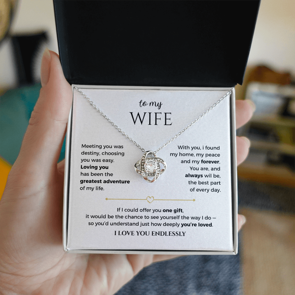 To My Wife — Love Knot Necklace