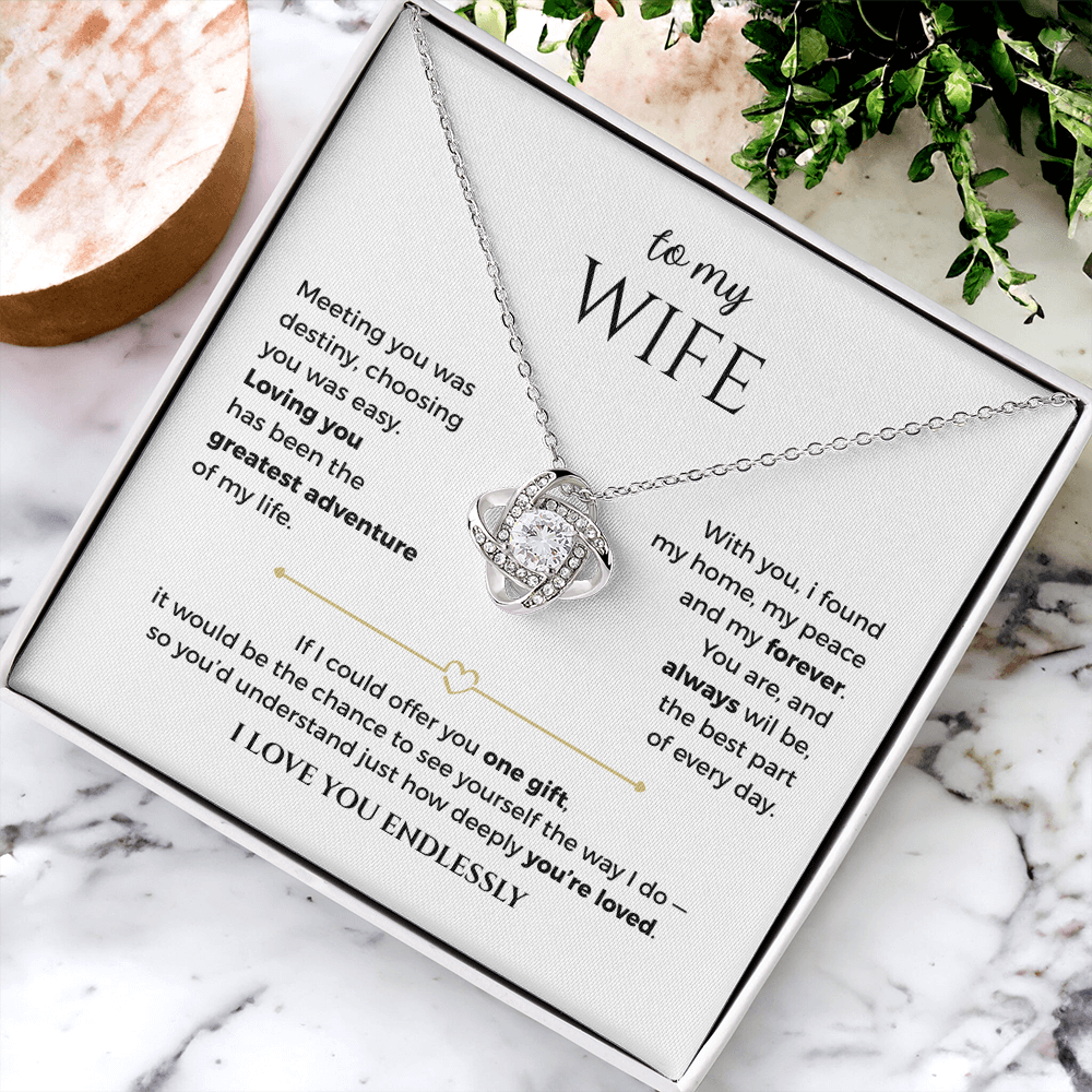 To My Wife — Love Knot Necklace