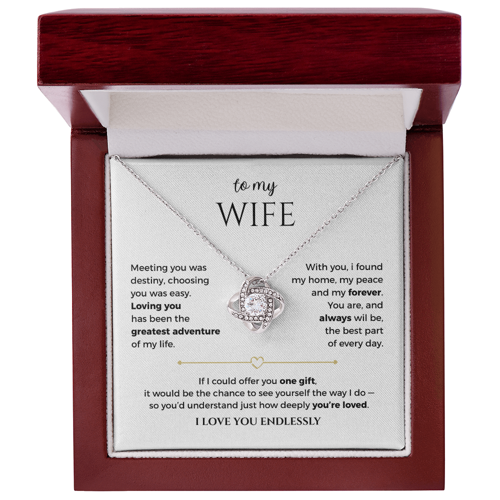 To My Wife — Love Knot Necklace