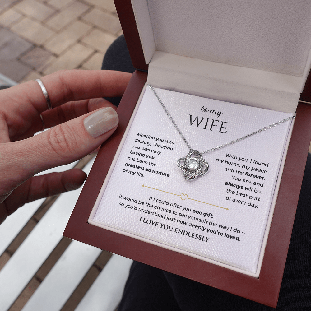 To My Wife — Love Knot Necklace