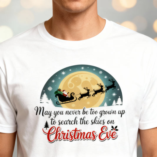Christmas Eve Magic T-Shirt – Santa Sleigh Holiday Quote Tee