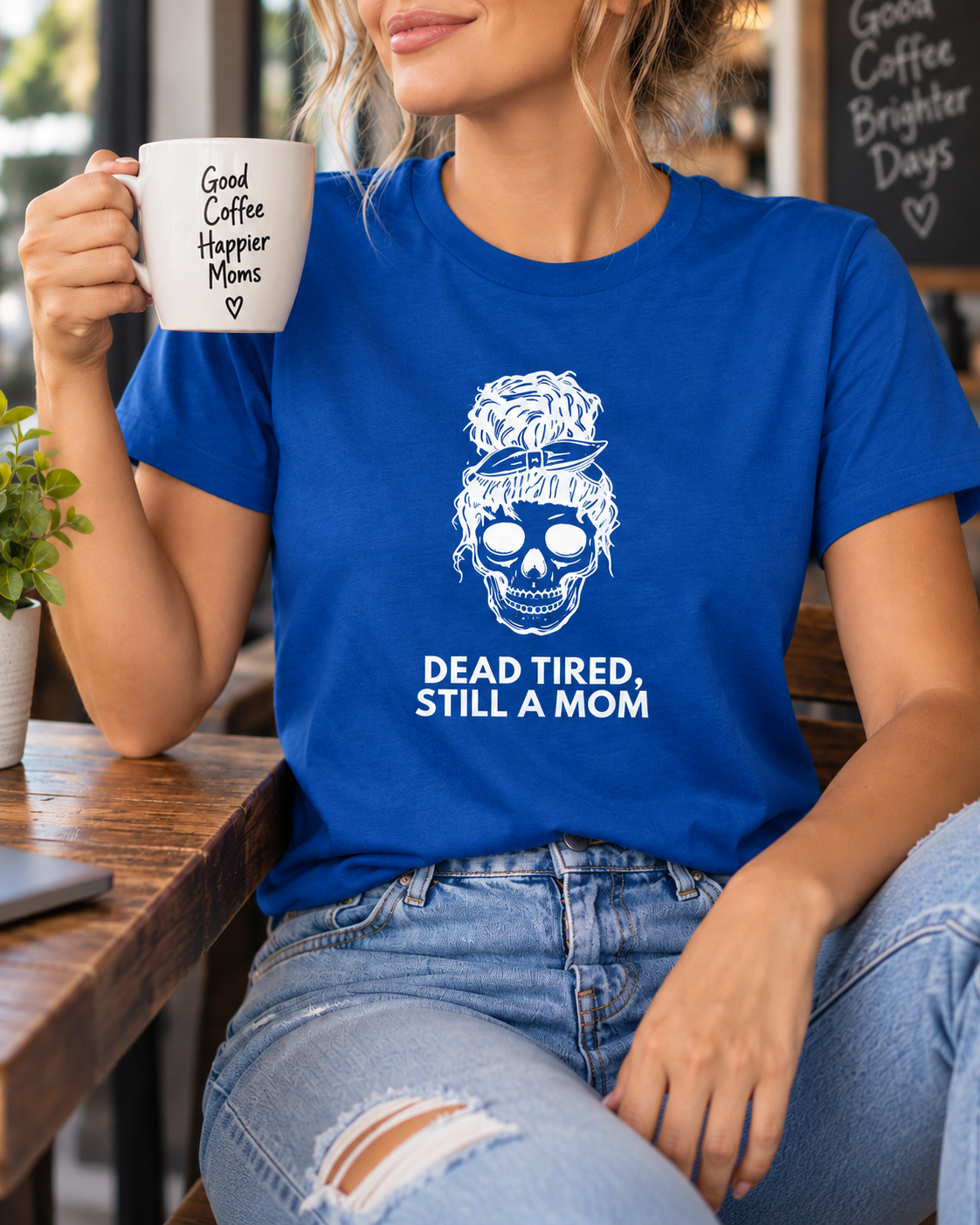 Dead Tired, Still a Mom T-Shirt – Funny Mom Life Graphic Tee