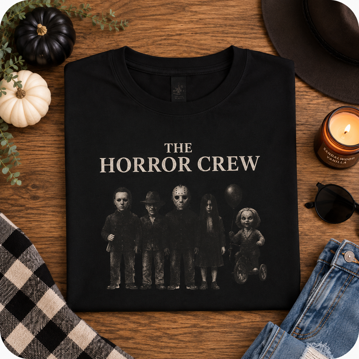 The Horror Crew T-Shirt – Spooky Unisex Graphic Tee for Horror Fans