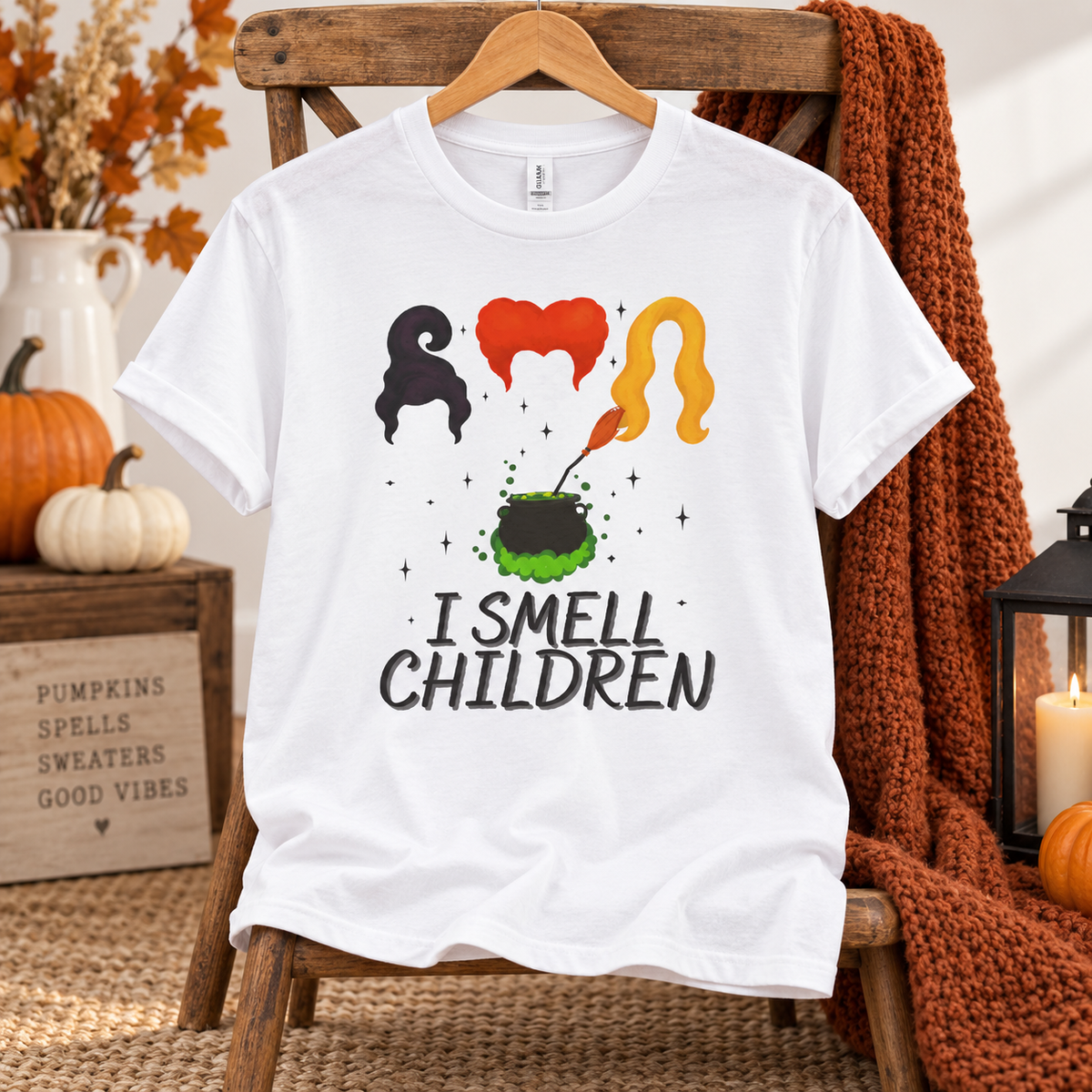 I Smell Children Halloween T-Shirt – Witchy Quote Tee for Spooky Season