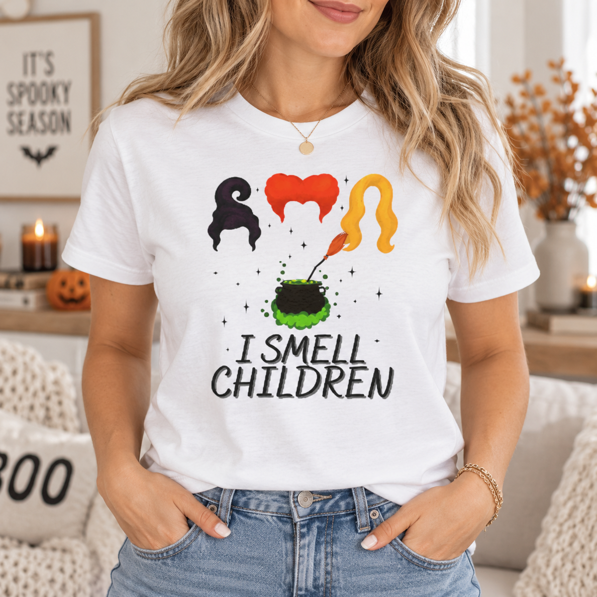 I Smell Children Halloween T-Shirt – Witchy Quote Tee for Spooky Season
