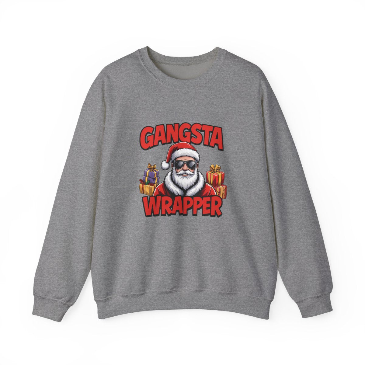 Gangsta Wrapper Christmas Sweatshirt – Funny Santa Crewneck
