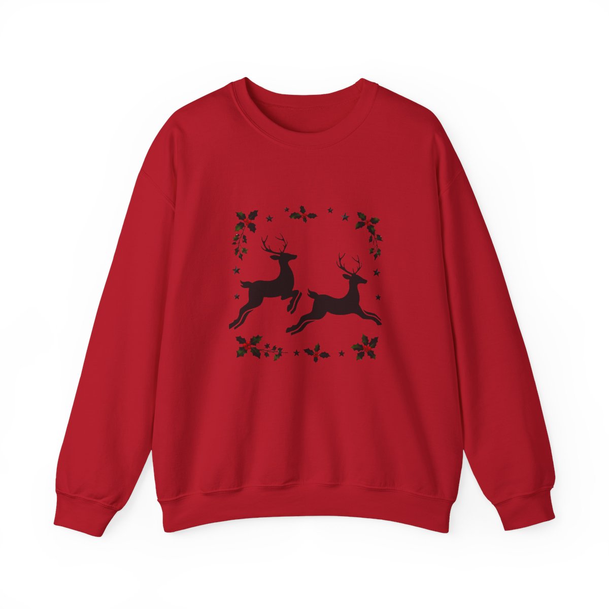 Nordic Reindeer Christmas Sweatshirt – Cozy Minimal Holiday Crewneck